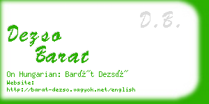 dezso barat business card